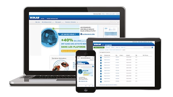 Ecolab Customer Portal on Screen