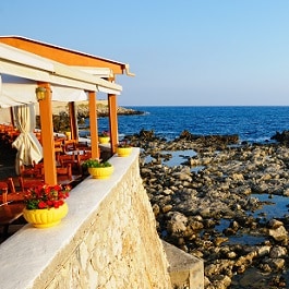 seaside tavern on the island of Crete